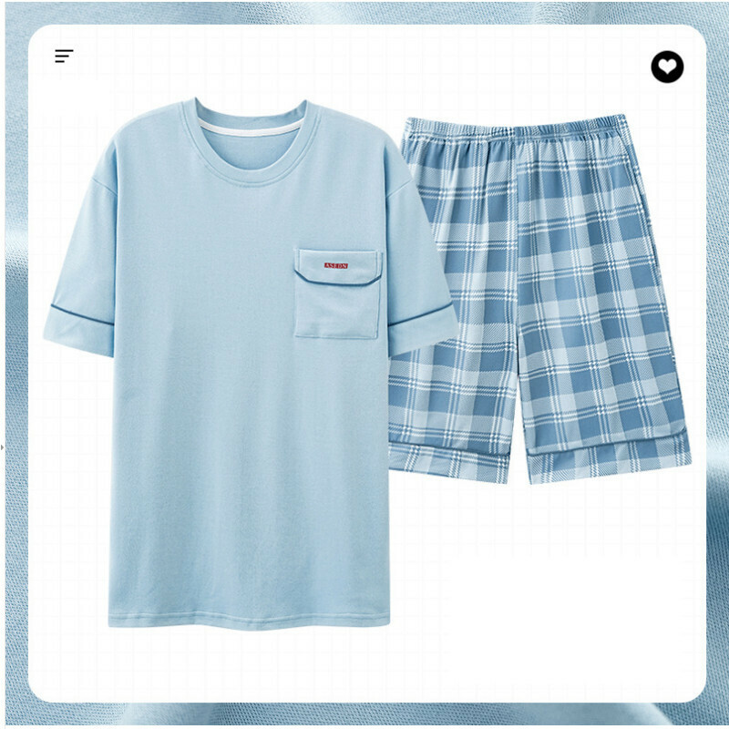 爆款短袖睡衣套裝【L-XXXL碼 AM-78021】【下單后聯絡客服確認發貨尺碼 】