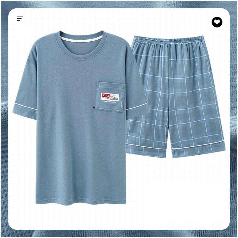 爆款短袖睡衣套裝【L-XXXL碼 AM-78011】【下單后聯絡客服確認發貨尺碼 】