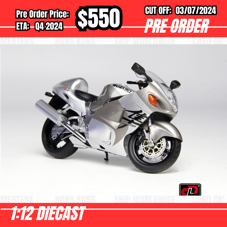 PO-$550 * LCD * 1:12 Suzuki GSX-1300R Hayabusa Silver [OD01/07]