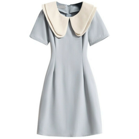 Hot selling doll collar dress [picture color (short style)] [M-4XL size] (please contact customer service to confirm the delivery size after placing the order)