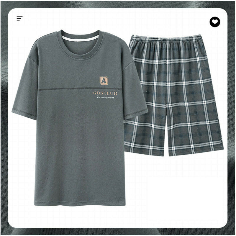 爆款短袖睡衣套裝【L-XXXL碼 AM-78012】【下單后聯絡客服確認發貨尺碼 】