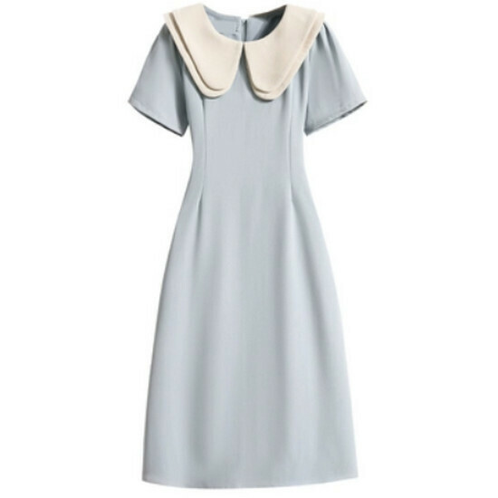 Hot selling doll collar dress [picture color (long style)] [M-4XL size] (please contact customer service to confirm the delivery size after placing the order)