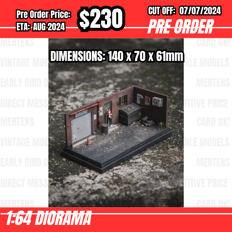 PO-$230 * Moreart * 1:64 Old Parking Lot Scene (140 x 70 x 61mm) [OD01/07]