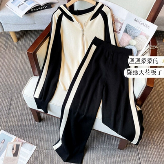 熱賣衛衣+休閒褲套裝【杏色】【L-5XL碼】（下單後請聯絡客服確認發貨尺碼）