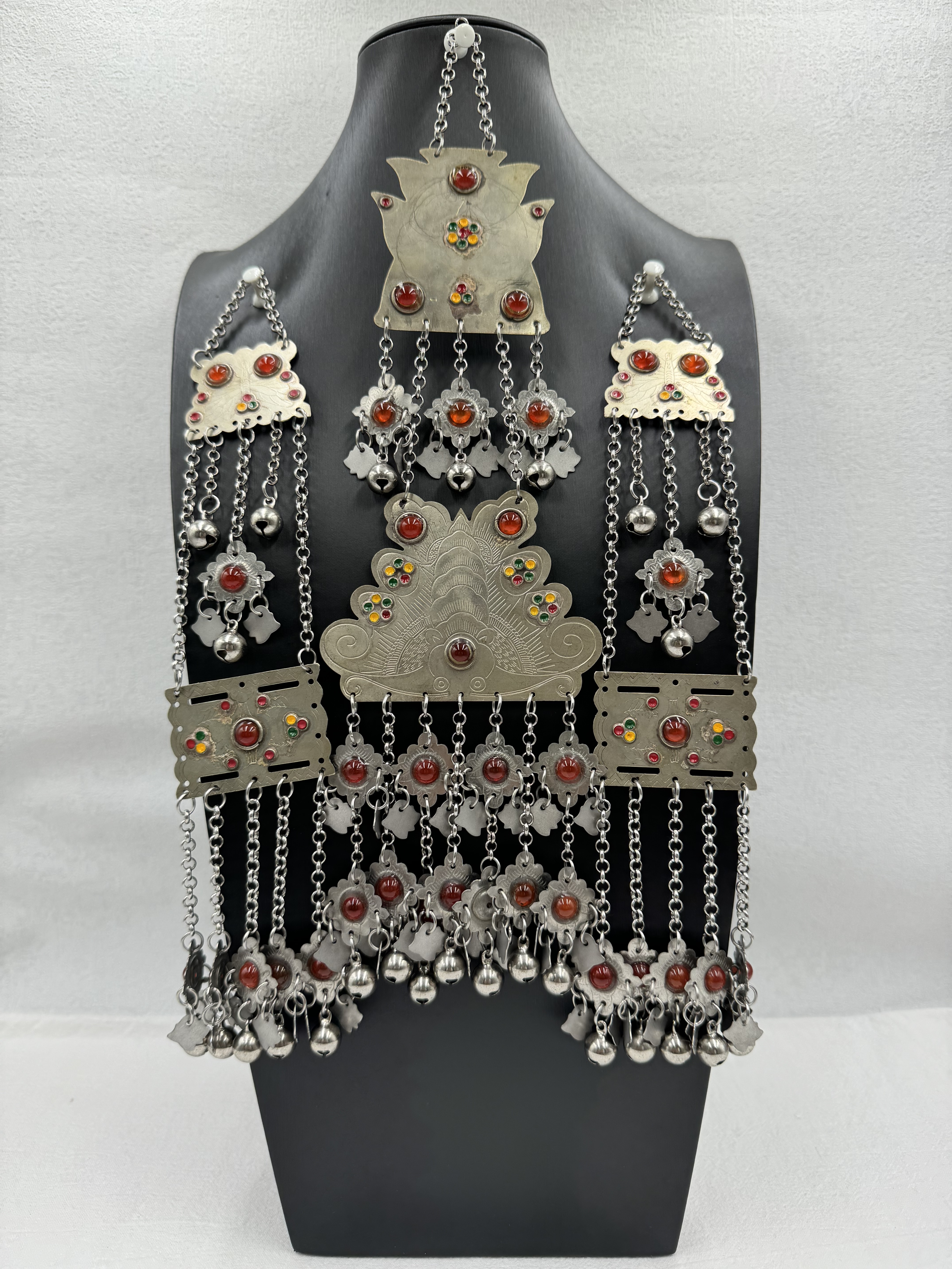 S2-蝴蝶紅瑪瑙流蘇背鈴30cm