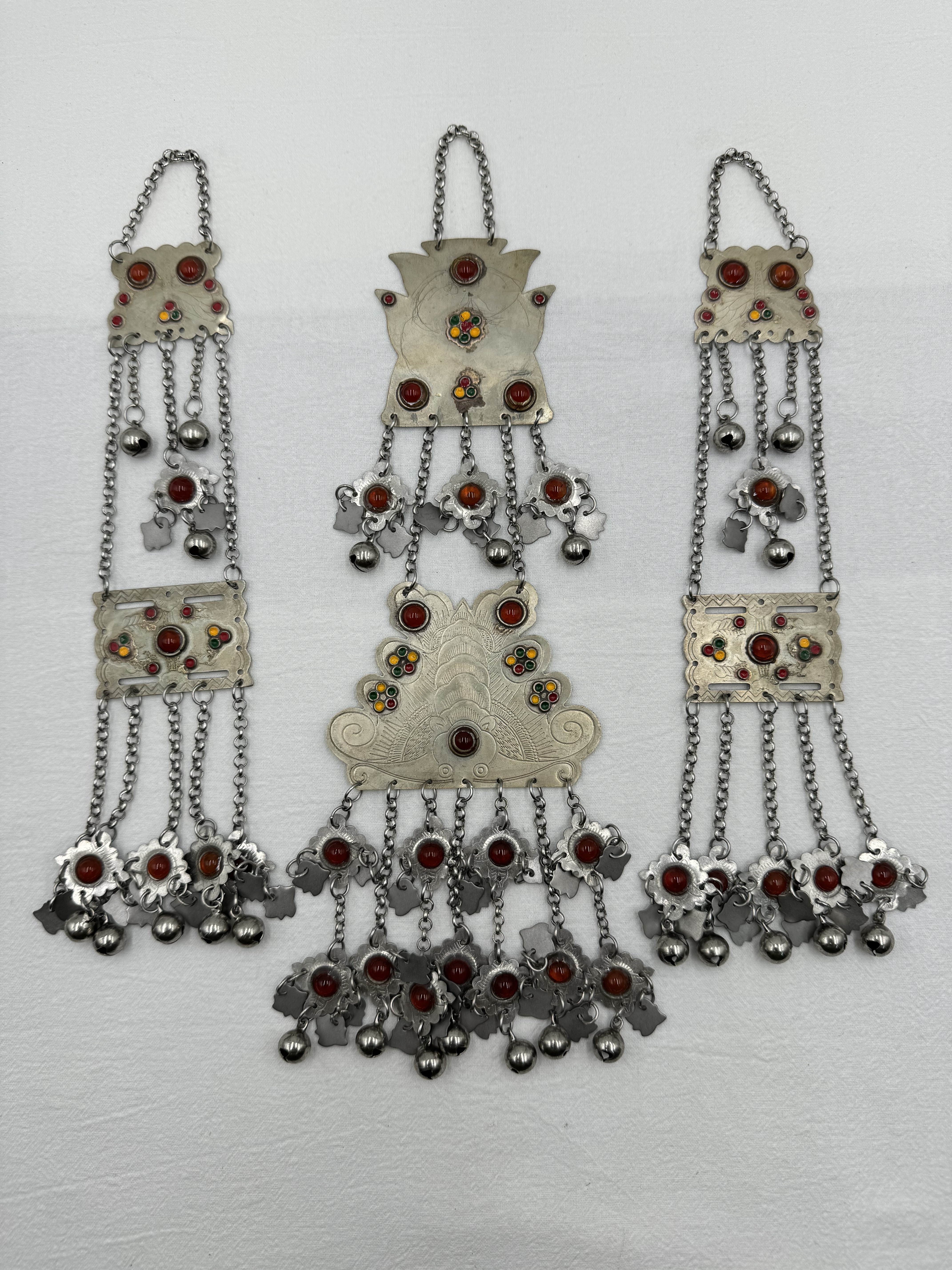 S2-蝴蝶紅瑪瑙流蘇背鈴30cm