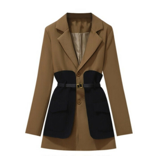 Hot selling contrasting color blazer [card color] [M-3XL size] (please contact customer service to confirm the delivery size after placing the order)