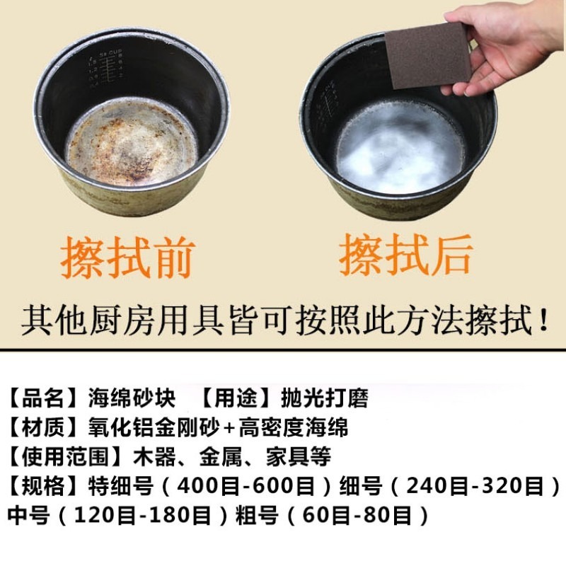 高密度海棉磨塊（60-600目、粗、中、細、特細 四款可選）