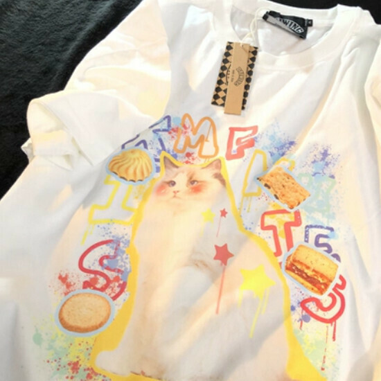 Hot Selling You Are My Little Planet Short Sleeve T-shirt [White] [S-XL Size] (Please contact customer service to confirm the delivery size after placing the order)