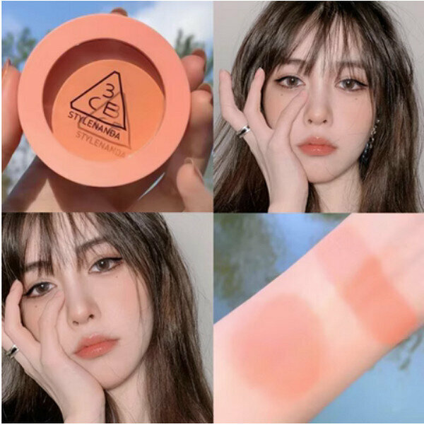 Hot Selling 3CE Mood Monochrome Blush/Highlight All-in-One Contour Palette-PEACH SPLASH