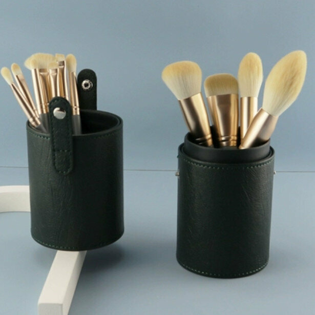 熱賣12支化妝刷套裝初學者套刷（12支蘭喬加綠桶）