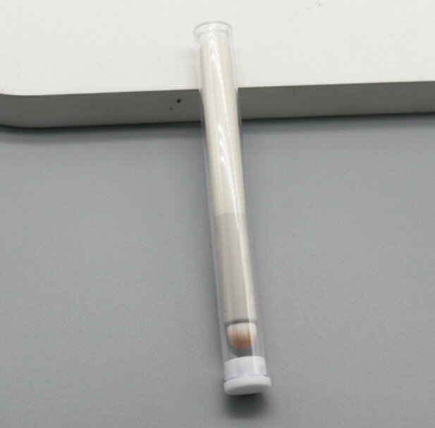 熱賣唇刷口紅刷短款圓頭（白粉色唇刷 帶筒）