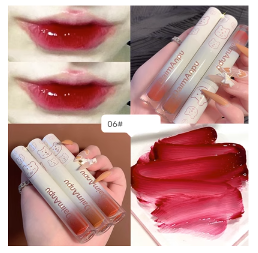 Hot Selling Mirror Glossy Water Lip Glaze Summer Whitening Lipstick Does Not Fade (6#) (Juice Berry)