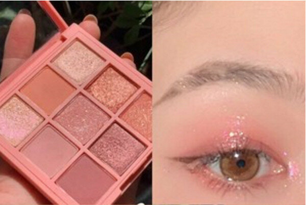 Hot Selling 3CE Eyeshadow Palette-Nine Colors #BEACH MUSE Peach Pearlescent