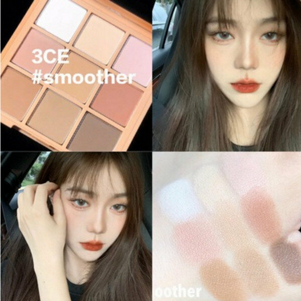 Hot Selling 3CE Eyeshadow Palette-Nine Colors #SMOOTHER Dark Brown Matte