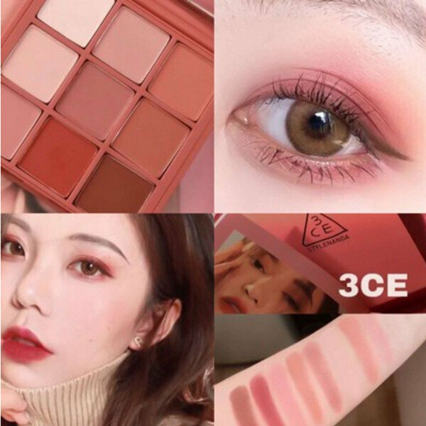 Hot Selling 3CE Eyeshadow Palette-Nine Colors #DRY BOUQUET Dry Rose