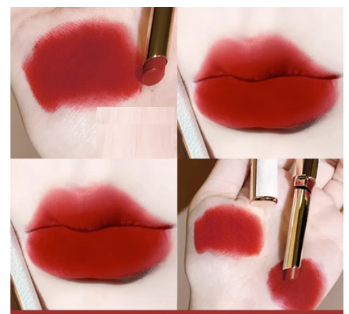 Hot Selling Lip Glaze Lipstick Non-Fade Non-Stick Velvet Matte (07#) (Wildberry Red Wine)