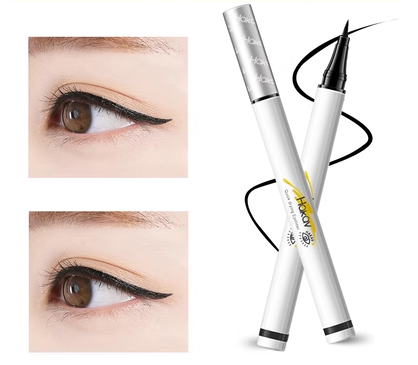 Hot Selling (Pack of 2) Waterproof Quick-Drying Easy-to-Add Eyeliner (Black)