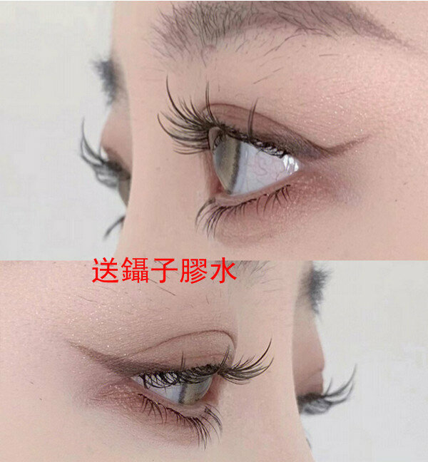 Hot Selling Simulated False Eyelashes - Wheat + Trilogy Combo - Length 11mm