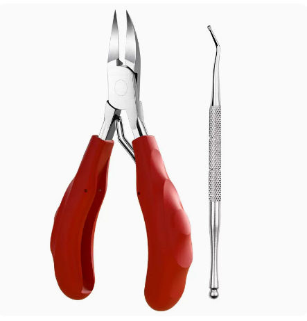 Hot selling special scissors for nail groove (specification: Chinese red + nail picker)