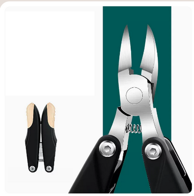 Hot selling toenail clippers, nail clippers, manicure pliers (specifications: folding style - black nail groove scissors (sharp and portable))