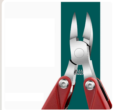 Hot selling toenail clippers, nail clippers, manicure pliers (specifications: folding style - red nail groove scissors (sharp and portable))
