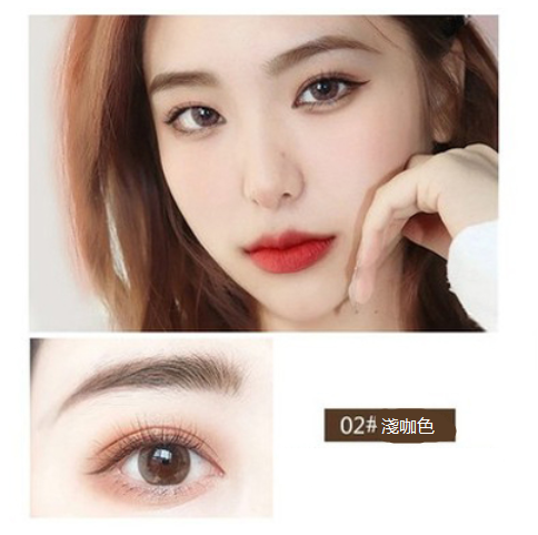 Best Selling Small Gold Chopsticks Eyebrow Pencil for Beginners, Waterproof and Sweatproof, Natural, Long-lasting, Non-fading, Very Fine Head (02#) (Light Brown Color)
