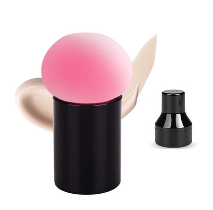 Popular mushroom head beauty egg makeup sponge puff (pink) (size: 3.8*6.2CM)