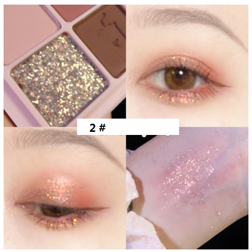 Popular eye shadow earth color summer matte pearlescent glitter (2#) (Peach Milk)