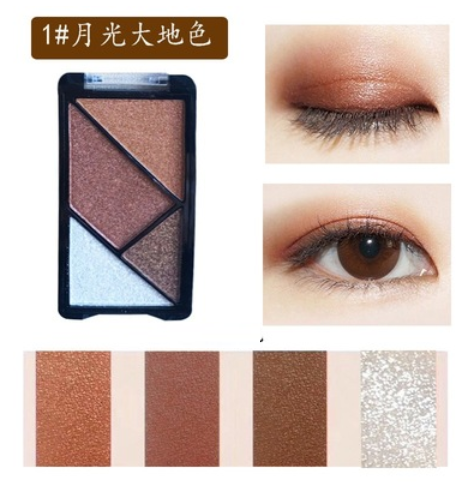 Popular eye shadow earth color summer matte pearl shimmer (1#) (moonlight earth color)