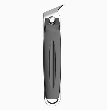 Popular nail scissors with sharp tips for pedicure (specifications: charcoal gray with extended bevel)