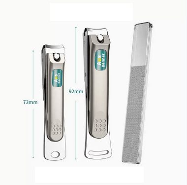 Popular nail clippers (specifications: cool silver large + cool silver small + nail polisher)