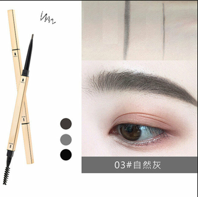 The most popular waterproof and sweat-proof small gold bar eyebrow pencil that does not remove makeup - natural gray