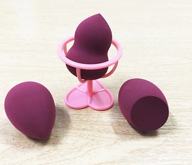Popular model (pack of 3) wet and dry sponge beauty egg puff (wine color) (size: 3.5*5.5CM)
