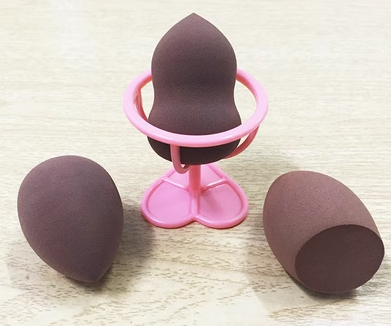 Popular model (pack of 3) wet and dry sponge beauty egg puff (milk tea color) (size: 3.5*5.5CM)