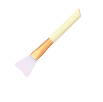 Popular silicone head multifunctional facial mask brush (yellow) (size: 140*30*27mm)