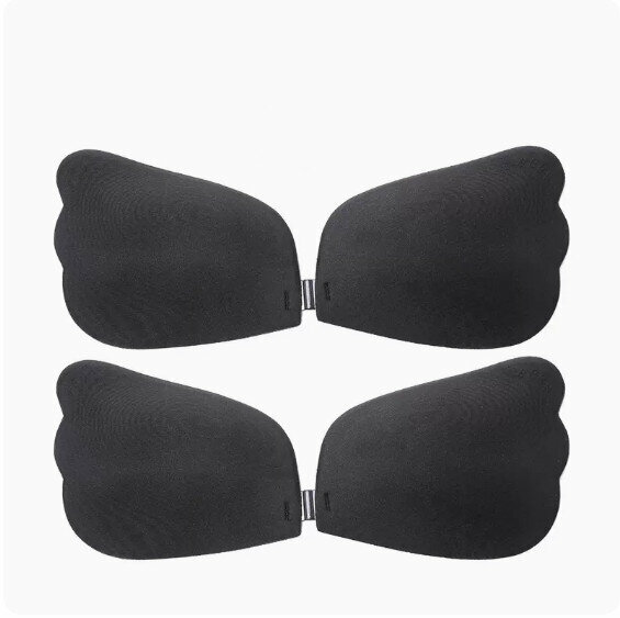 Hot Style [Two-Pack] Summer Thin Anti-Bump Breast Patches (Black + Black B Cup)