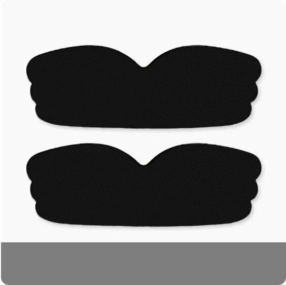 Hot Style [Two-Pack] Summer Thin Silicone Breast Patches Breast Patches (Black) [One Size Fits All]