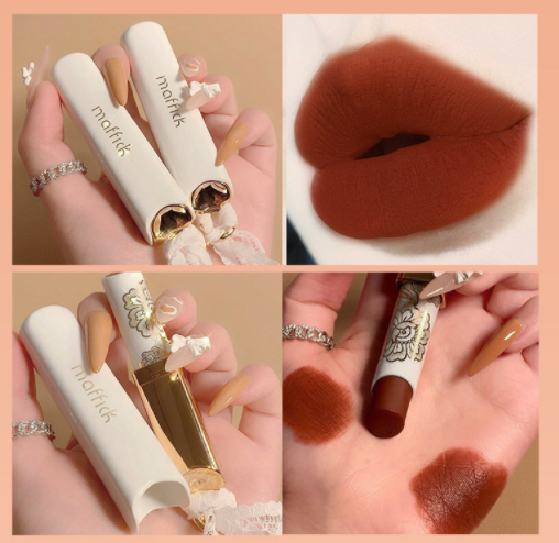 Hot recommendation: 1 matte matte lipstick that is not easy to stain and fade (06#) (Japanese clay)