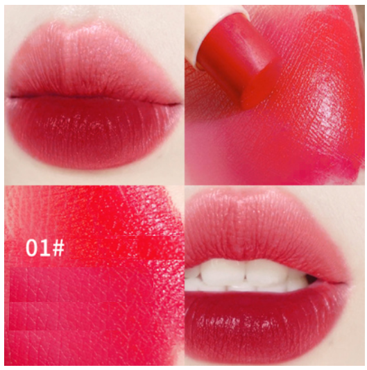 Hot recommended lipstick, suitable for whitening without makeup, matte, non-stick and fading (01#) (dragon fruit color)