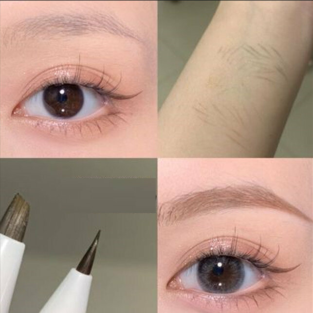 熱推不暈妝砍刀液體水眉筆-#03摩卡棕 