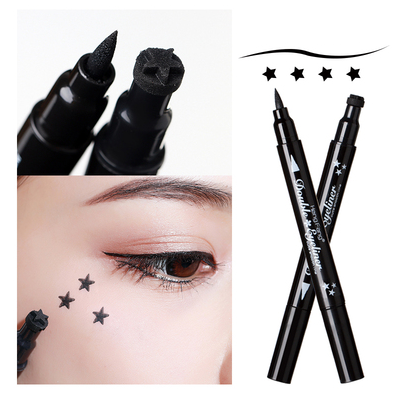 Hot Recommended Black Double-ended Seal Liquid Eyeliner Pen (Star Seal)