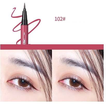 Hot recommendation (pack of 4) waterproof non-smudge eyeliner (102 burgundy bean paste color)