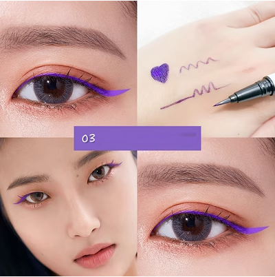 Hot recommended color waterproof non-smudged fine tip eyeliner (taro purple)
