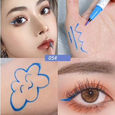 Hot recommended color waterproof non-smudge long-lasting eyeliner (blue)