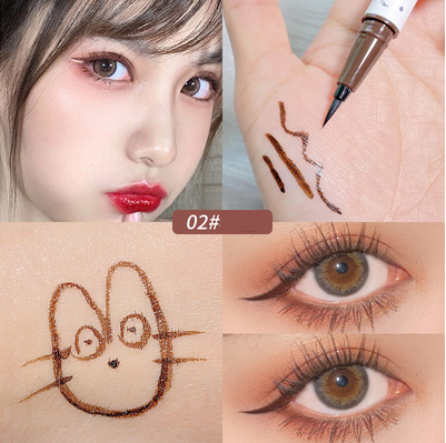 Hot recommended color waterproof non-smudge long-lasting eyeliner (brown)