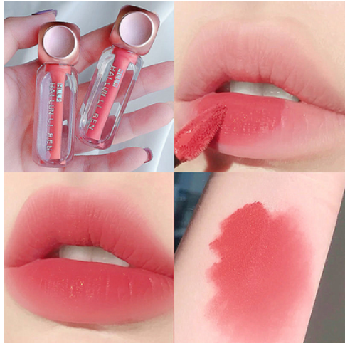 Hotly recommended lip glaze lipstick that does not fade, matte matte (V04#) (golden bean paste)