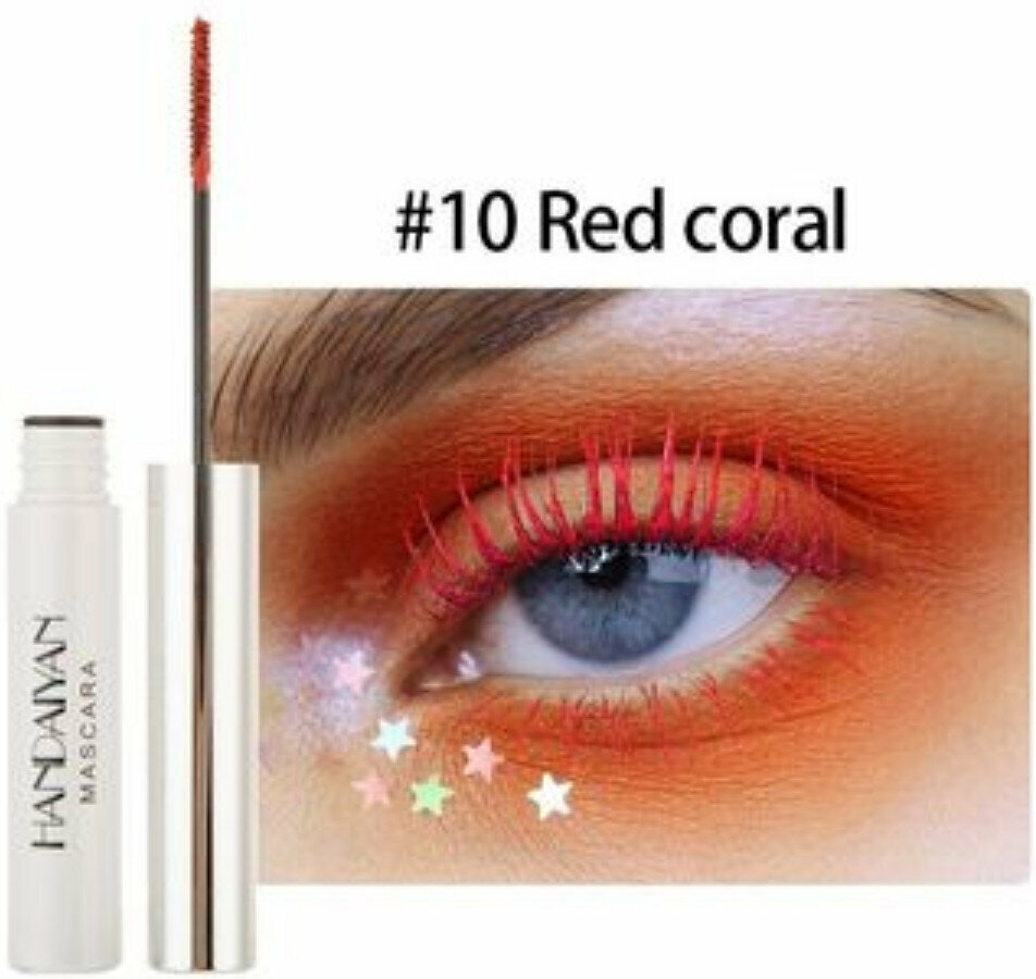 Hot recommended color mascara [No. 10 red (fine brush head can be bent)]