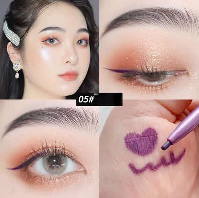 Hot recommended color waterproof non-smudge long-lasting eyeliner (grape purple)
