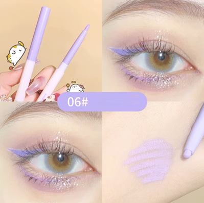 Hotly recommended slim, silky and long-lasting waterproof eyeliner (cheese purple rice)